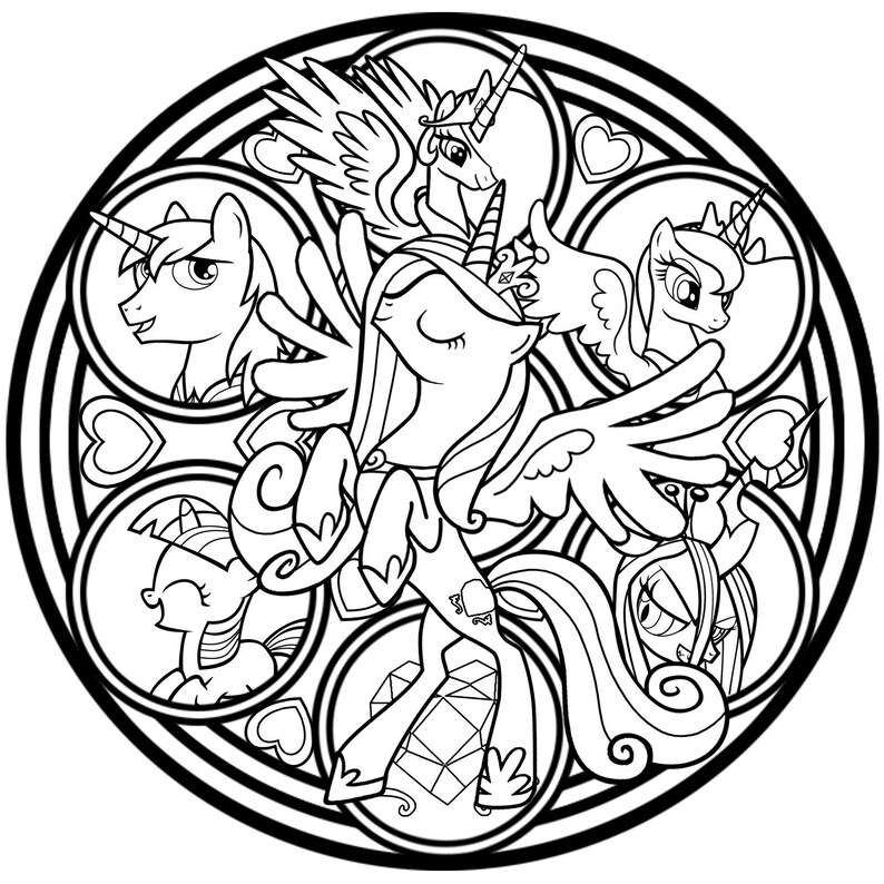 Coloring book Unicorn JPEG PDF Coloring pages Download | Etsy