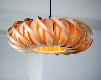 Venner Lamp Real Wood Canopy Ceiling Hanging Pendant Wooden Chandelier Ash Tree Venner Orbit Lamp Natural Lampshade Danish Design