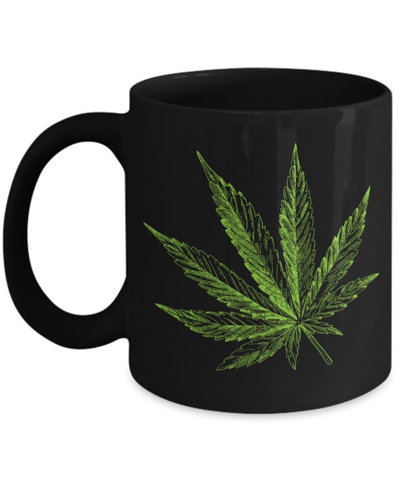 Weed Leaf Coffee Mug Marijuana Cannabis Hemp CBD Cannabidiol Etsy