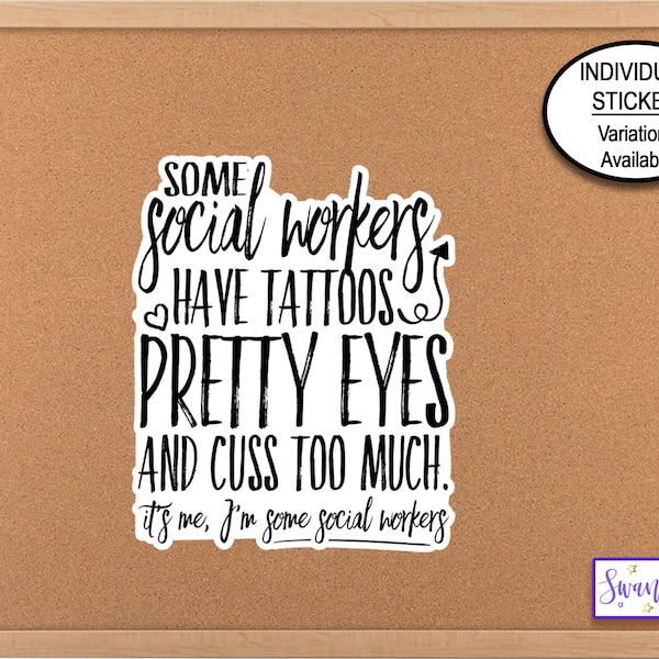 Social Worker Phone Sticker, School Social Worker Gifts, Phone Case Sticker, Funny Stickers, Computer Stickers, Sticker Planner, Therapist