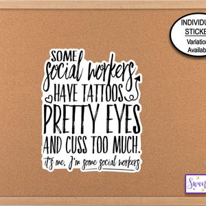 Social Worker Phone Sticker, School Social Worker Gifts, Phone Case Sticker, Funny Stickers, Computer Stickers, Sticker Planner, Therapist