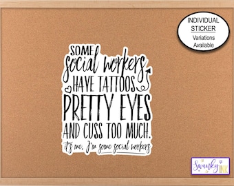 Social Worker Phone Sticker, School Social Worker Gifts, Phone Case Sticker, Funny Stickers, Computer Stickers, Sticker Planner, Therapist