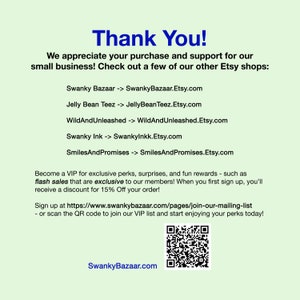 a flyer for a small business with a qr code