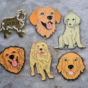 Golden Retriever Pin Brooch - Dog Puppy Lover Gift Jewelry