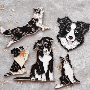 Border Collie Brooch Pin - Dog Puppy Jewelry