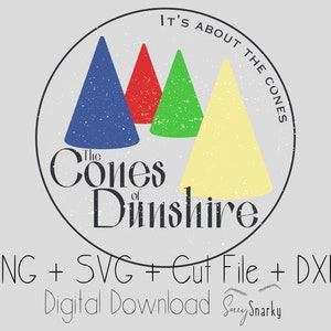 Cones of Dunshire Logo SVG PNG DXF Digital Download