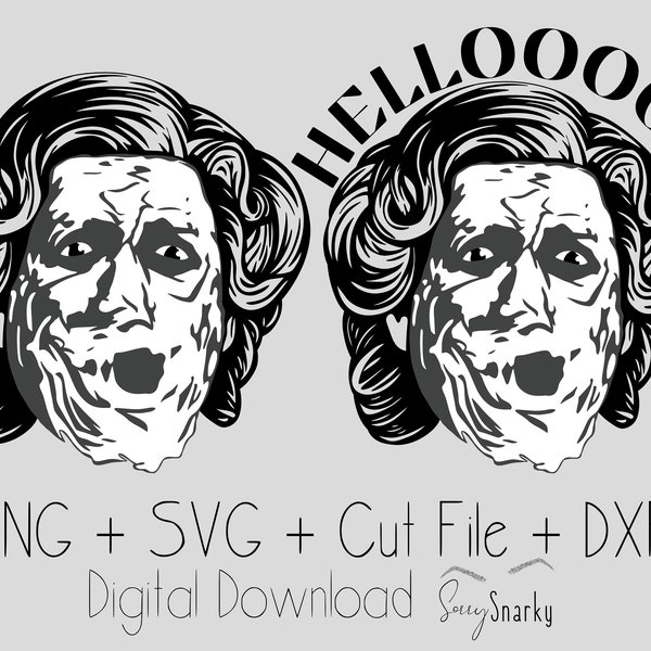 Mrs. Doubtfire HELLO Graphic Digital Download svg png dxf cut file