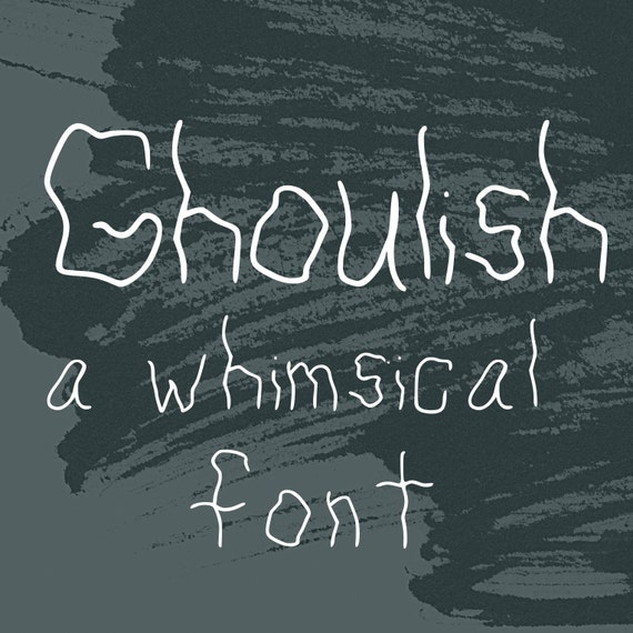 Ghoulish Font Otf Ttf Etsy
