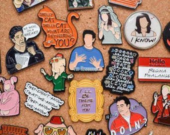 Broche de esmalte Friends: joias de programas de TV