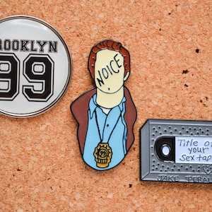 Brooklyn 99 Brooch Pin - Jake Paralta Ray Holt Amy Santiago Rosa Diaz Detective