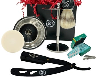 Zeepk Barber Razor Shavette Gift Set: Cut Throat Razor + 100 Blades