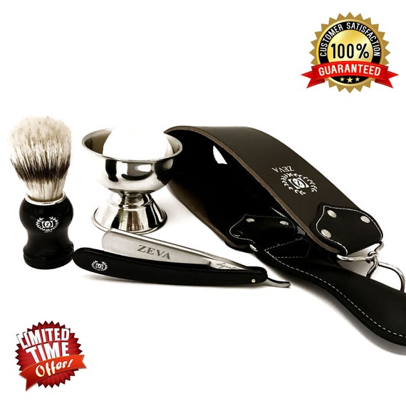 men's cut throat shaving kit