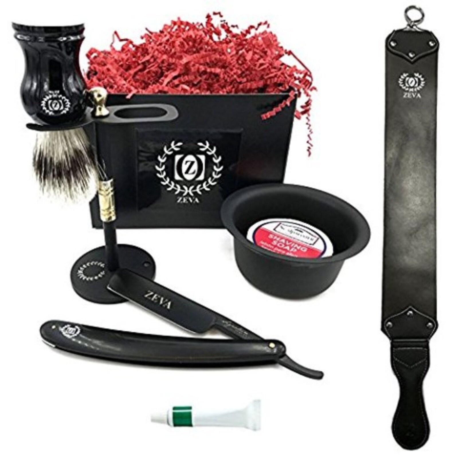 Mens Straight Razor Wet Shave Gift Set with Razor Stand Pure Etsy