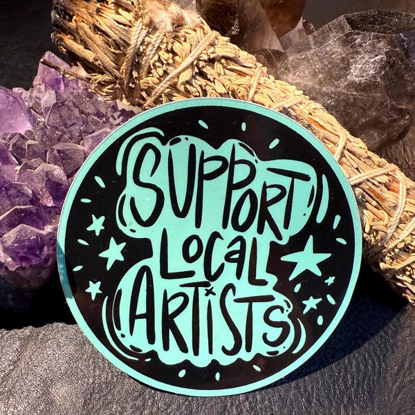 Sticker lokale artiesten steunen