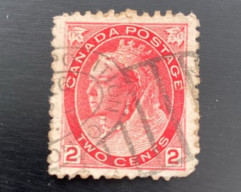 Vintage koningin Victoria stempel twee cent 1899 Canada postzegel Vintage collectible