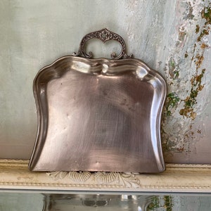 Antique Silver Plated Crumb Tray Metal Crumb Picker