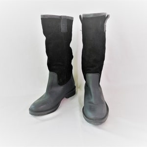 Vintage Buffalo Londen lederen suède winterlaarzen vrouwen shearling gevoerde laarzen maat EUR 36 / UK 3.5 / US 5.5 vintagekleding vrouwen
