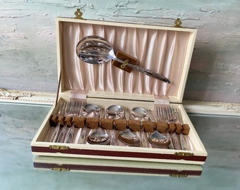 Vintage Silver Plated Flatware Set: Sheffield Dessert Spoons & Pastry Forks
