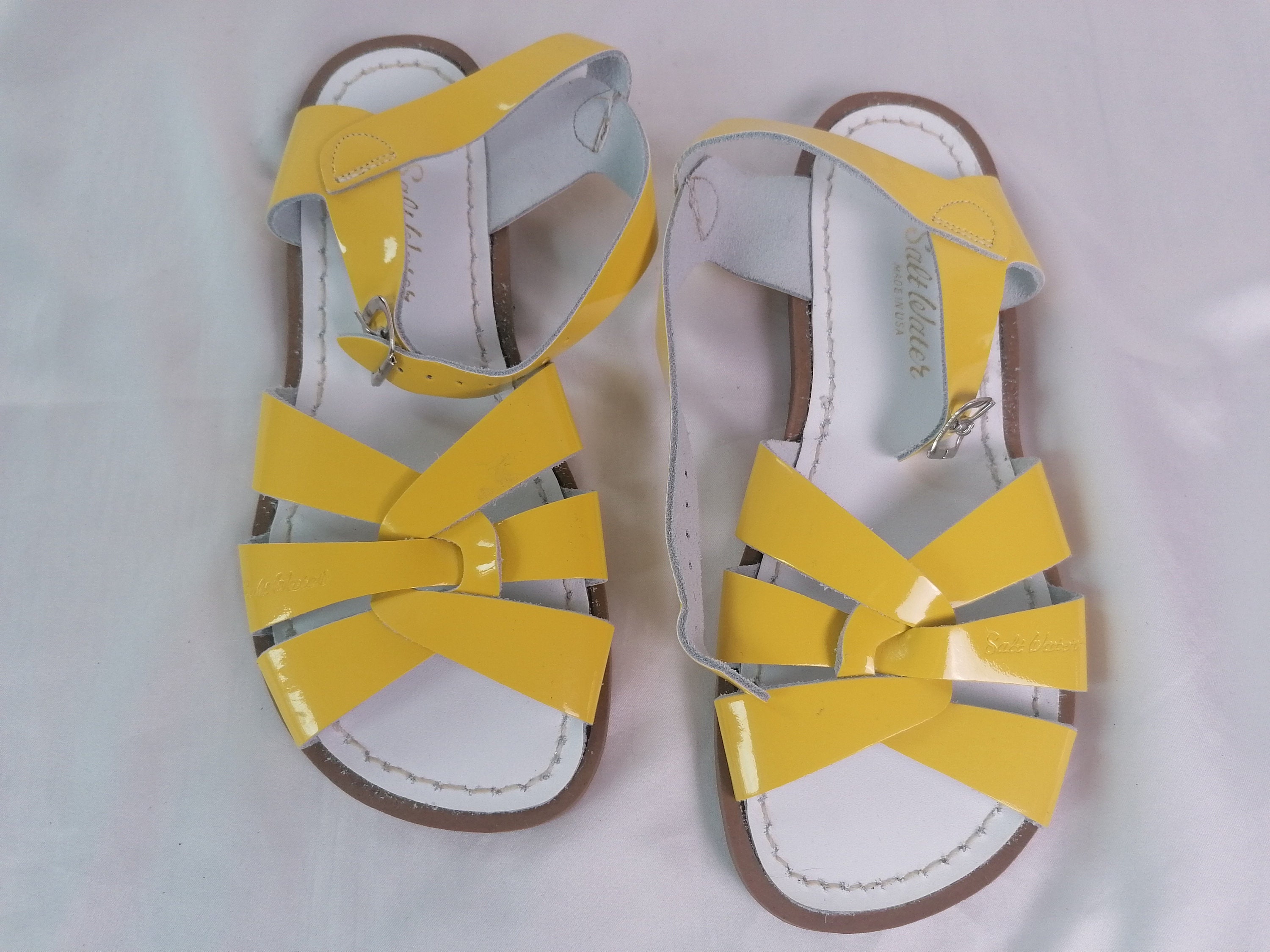 Girl's Vintage 90s Yellow Salt Water Sandals / Open Toe | Etsy