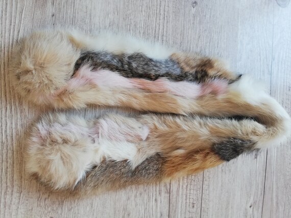 Vintage real fur collar / Elegant Soft Rabbit Fur… - image 8