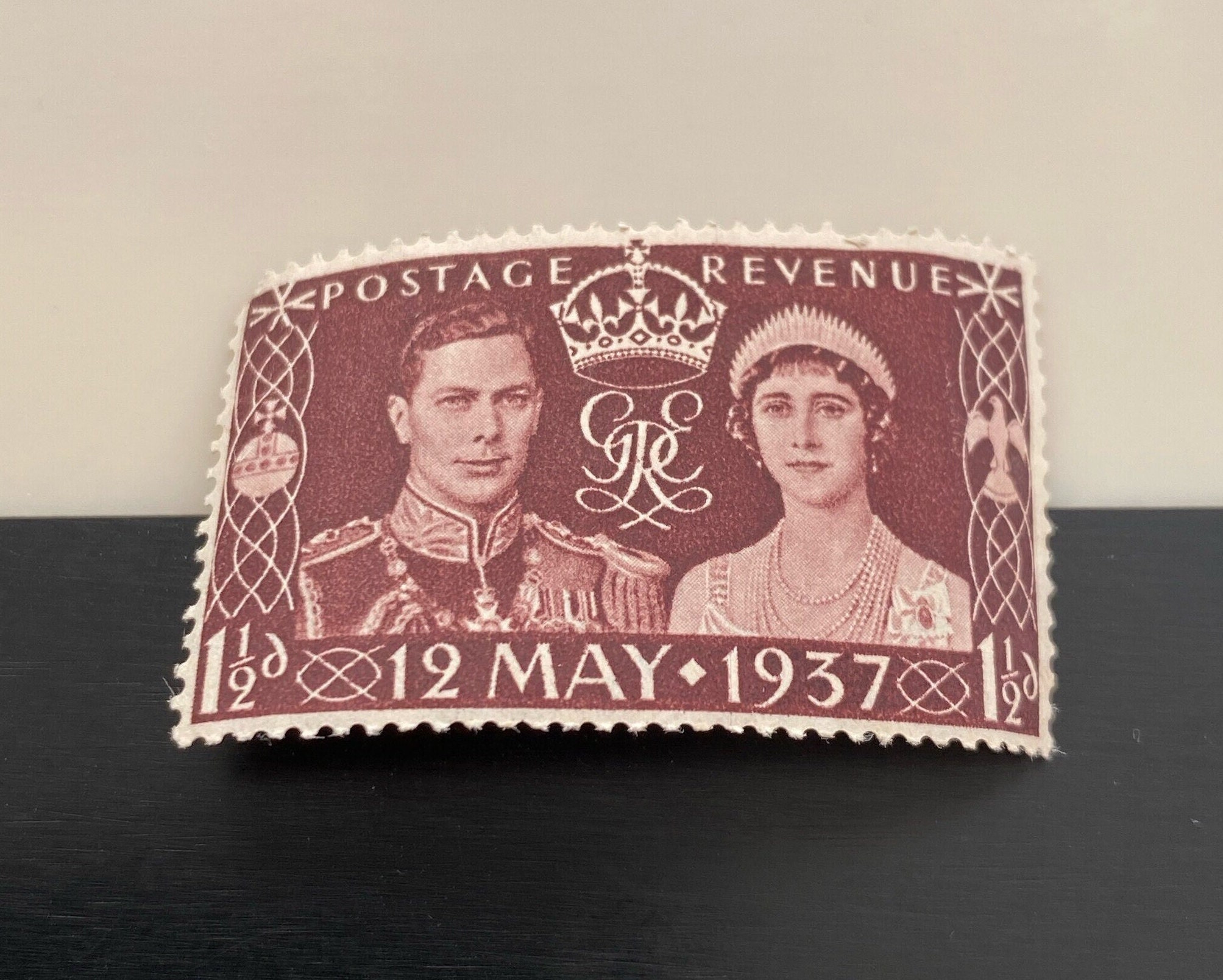 【希少！未使用美品】 英国 ジョージ6世 戴冠式記念切手、旧、額装セット 1937年ジョージ6世戴冠式切手（英国コレクターズアイテム） - Etsy 日本