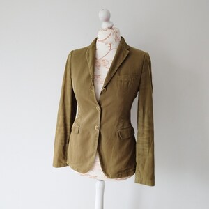 Vintage tagliatore olijfgroene katoenen blazer - Made in Italy
