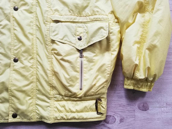Vintage Ski Jacket Men 90s Vintage Yellow Puffer … - image 6