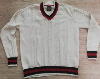 cable knit cricket jumper