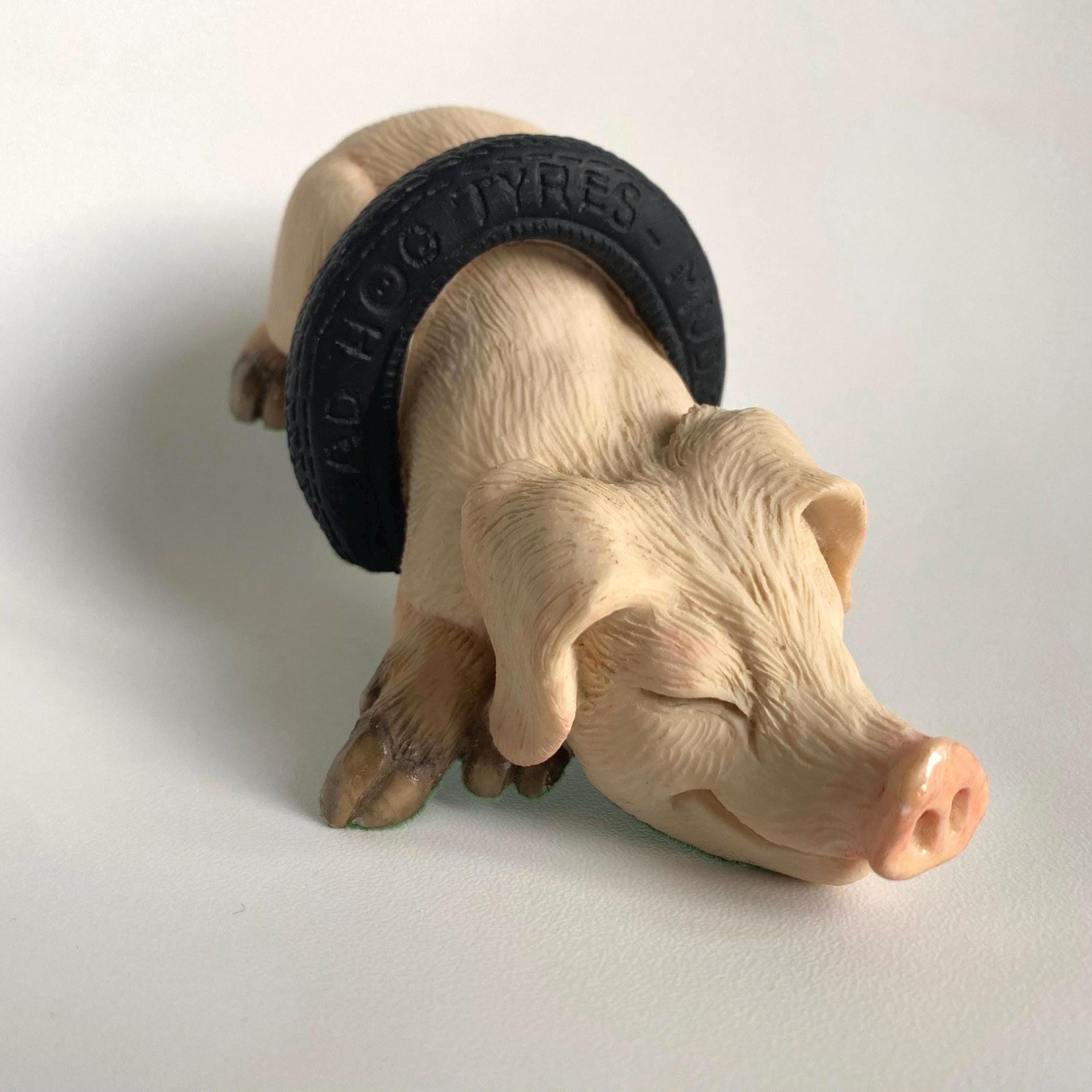 Vintage Piggin' Tired Figurine: David Corbridge Ornament, 1993 UK