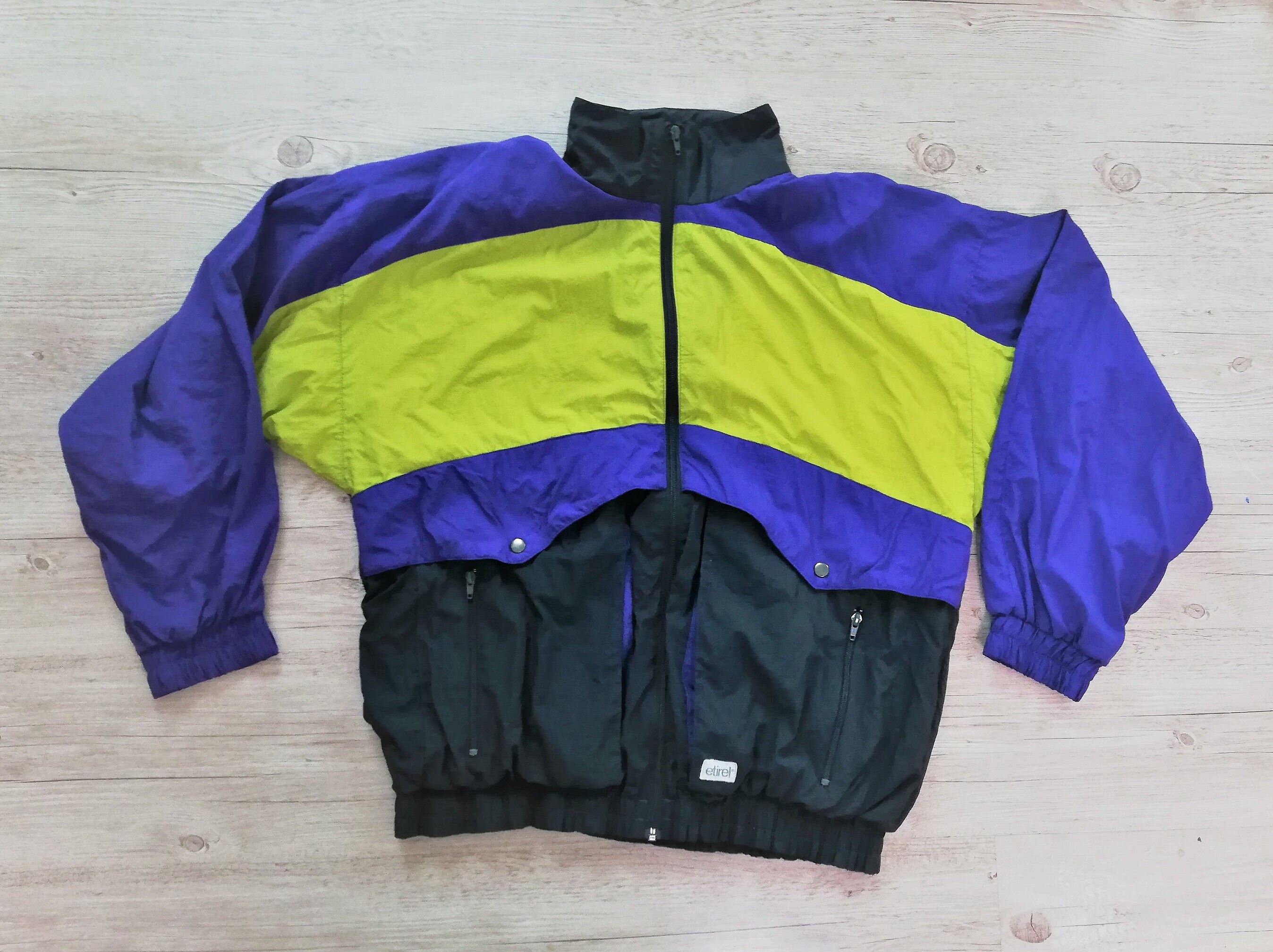 Vintage Color Block Windbreaker Jacket Men Shelljacket Vintage Color Block Windbreaker Jacket Men Shelljacket