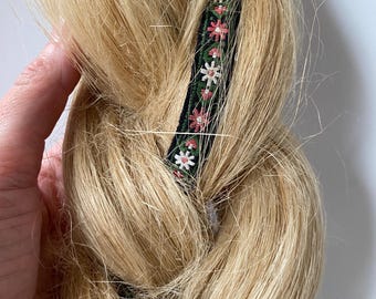 Vintage Natural Linen Fiber Braid - Folk Style Wall Hanging