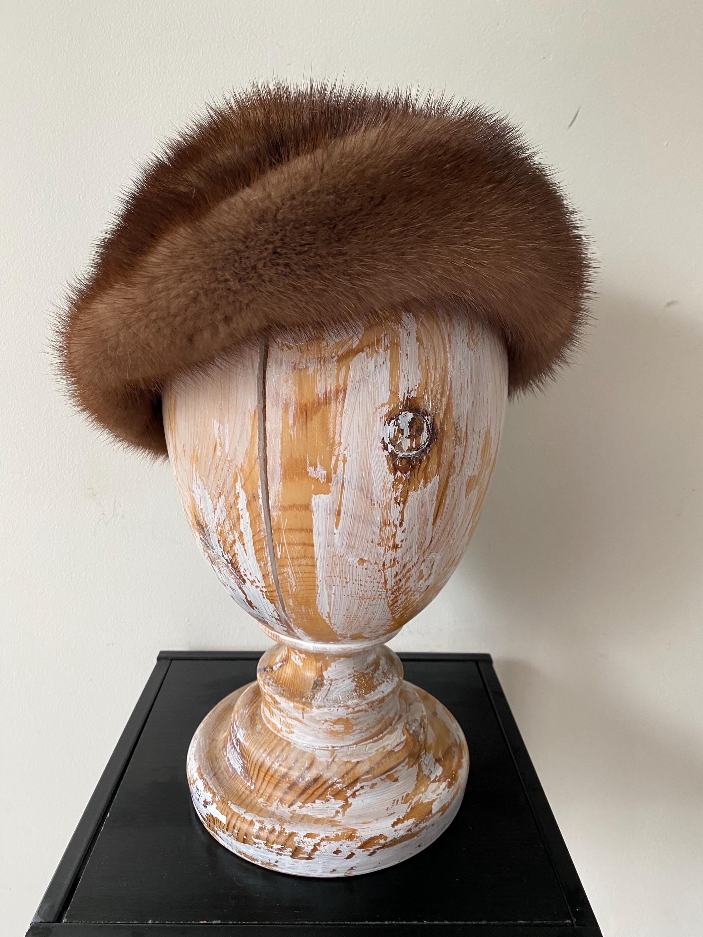 Vintage Mink Fur Beret: Warm Winter Hat, Size Medium - Etsy