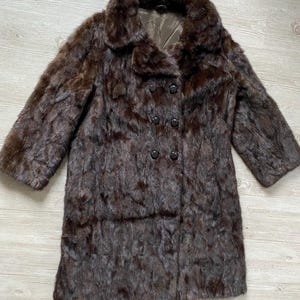 Vintage Real Mink Coat Luxury Soft Dark Brown Mink Fur Long Coat Relax Mink Fur Evening Coat Size Medium Vintage Real Mink