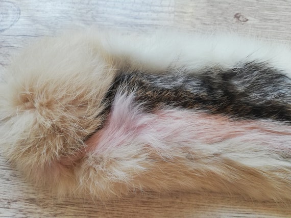 Vintage real fur collar / Elegant Soft Rabbit Fur… - image 5