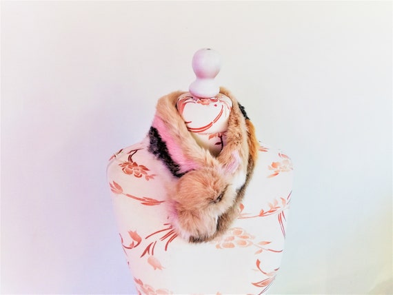 Vintage real fur collar / Elegant Soft Rabbit Fur… - image 1