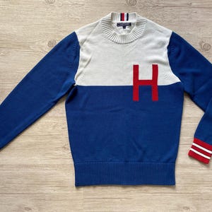 Vintage Tommy Hilfiger Colorblock Cotton Sweater - Size Medium