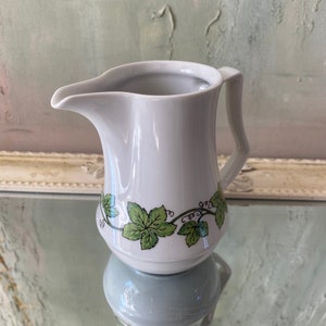 Vintage Graf Von Henneberg Porcelain Creamer: Ivy Design, Made in Germany