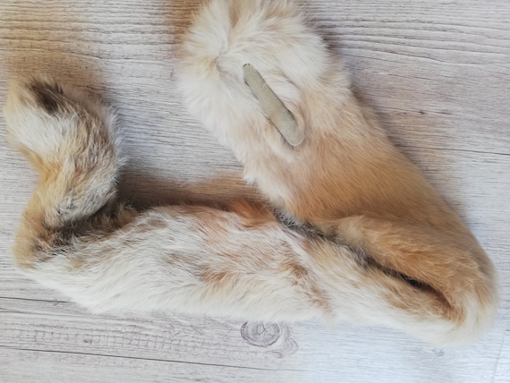 Vintage real fur collar / Elegant Soft Rabbit Fur… - image 10