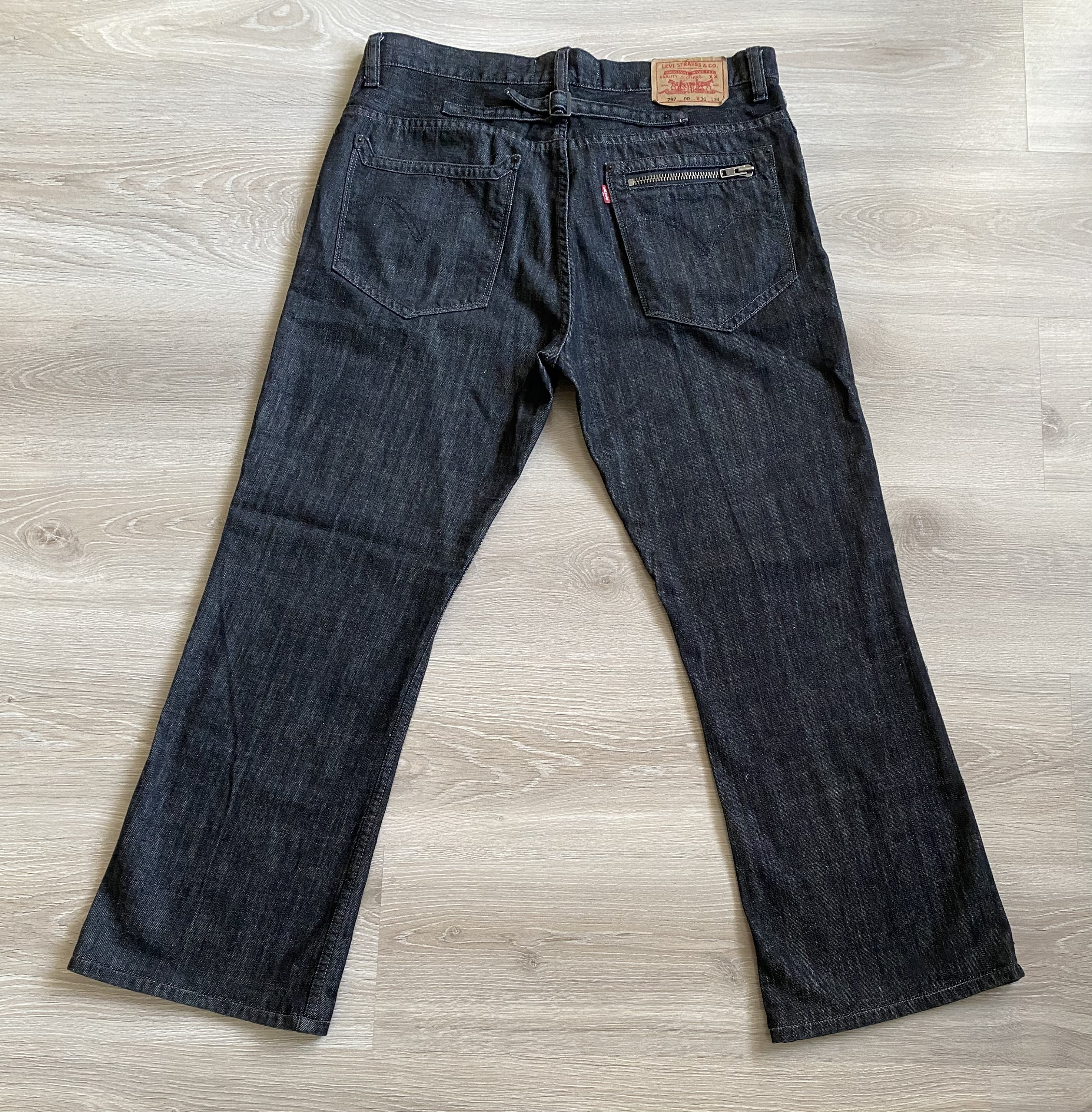 Levi Bootcut Jeans Men W36 L34 Black 