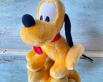 Vintage Disneyland Pluto Plush Toy, Classic Disney Dog (10 inch)