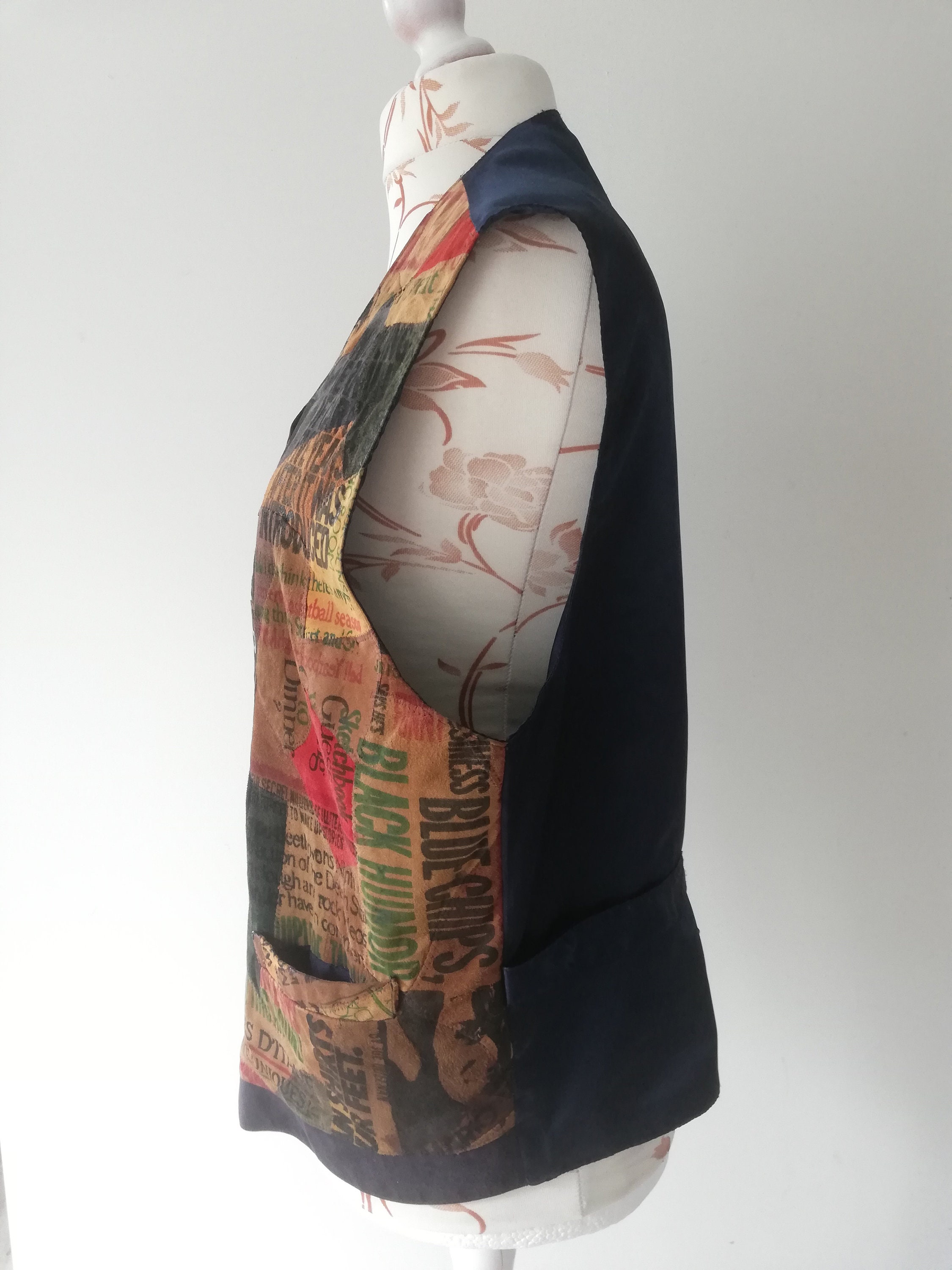 F/W 2014 Patchwork Vest, Authentic & Vintage