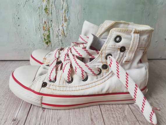 Vintage Levis Sneakers High Top Levis Sneakers Wh… - image 1