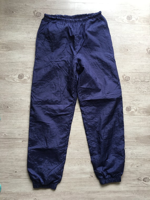 Vintage Track Pants Dark Purple Track Pants Vintage Tracksuit Retro Track  Pants Sport Trousers Size Small / Medium Vintage Clothing 