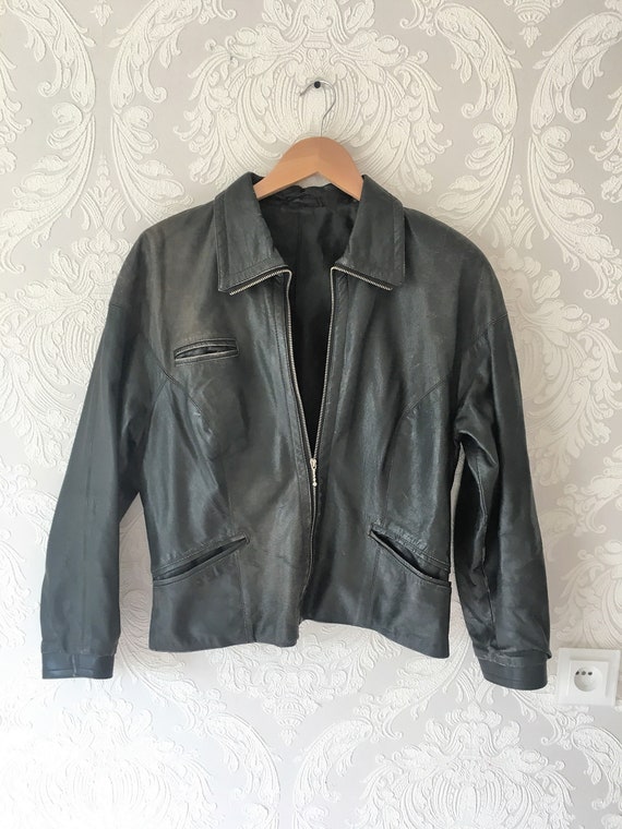 calvin klein leather blazer