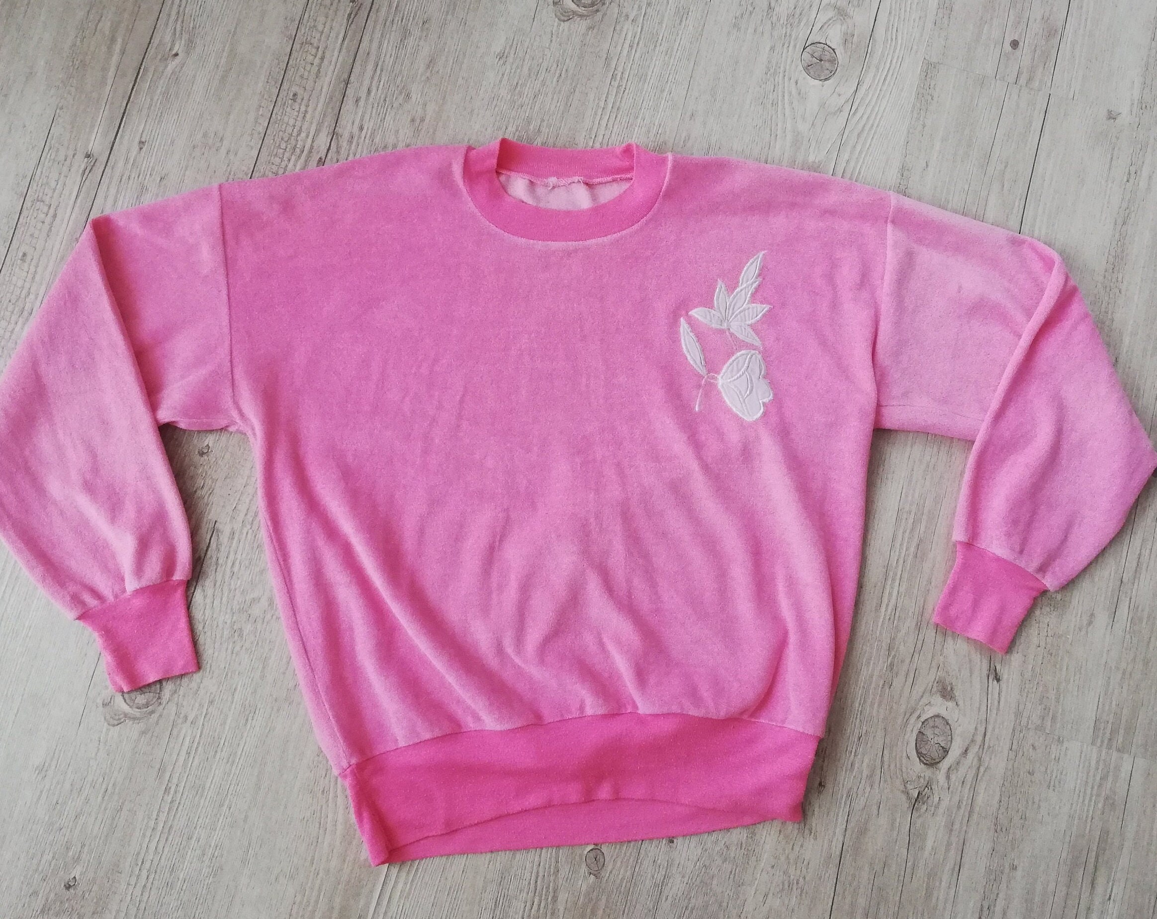 Pink store velvet sweater