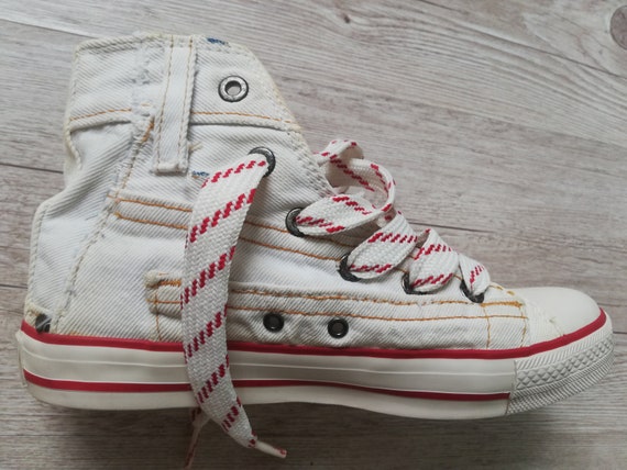 Vintage Levis Sneakers High Top Levis Sneakers Wh… - image 7
