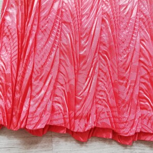 Vintage Pink Floral Pleated Midi Skirt - Made in France