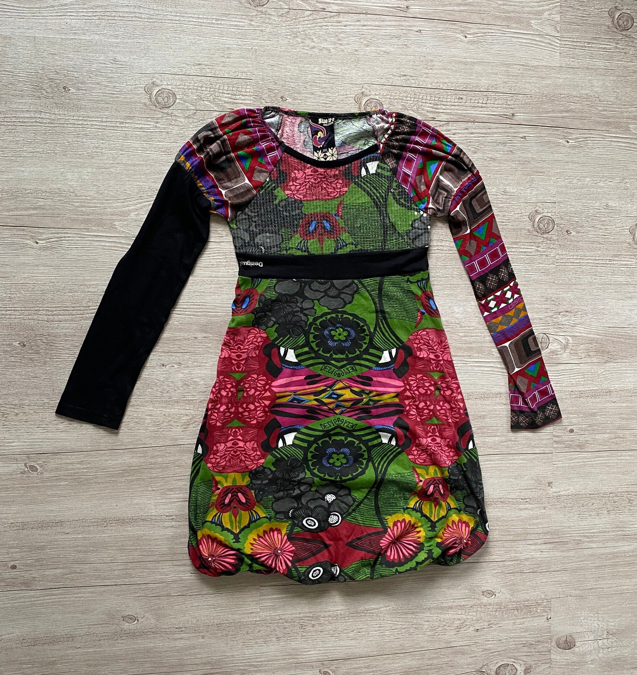 Desigual Girls Dress (size 11/12): Abstract Floral Print, Long Sleeve  Cotton - Etsy