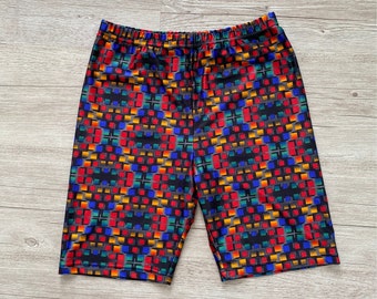 Vintage 80s Cycling Shorts: High Waisted Spandex Activewear (Size Large)