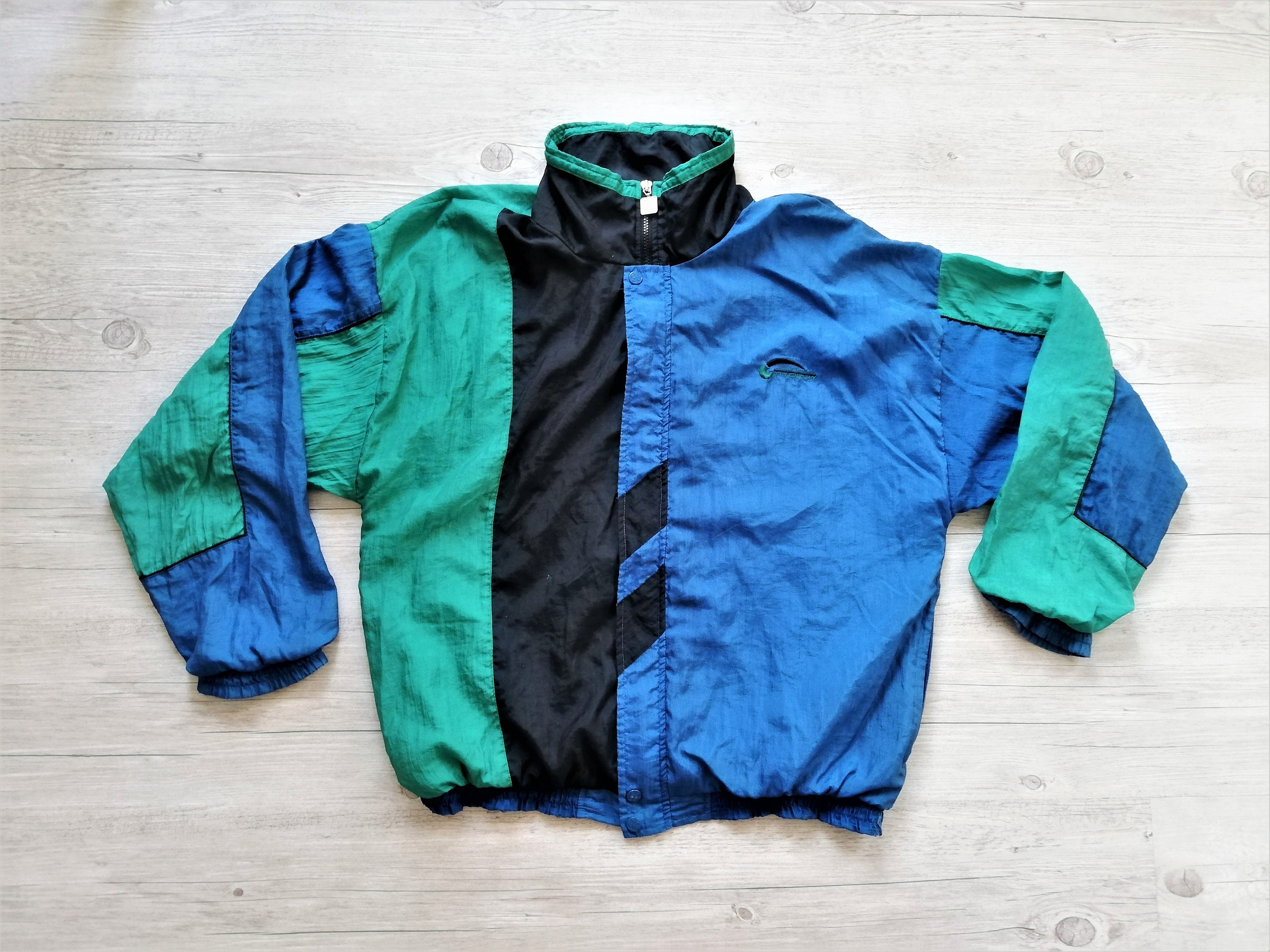 Vintage Color Block Track Jacket Windbreaker Jacket Men Size Vintage Color Block Track Jacket Windbreaker Jacket Men Size